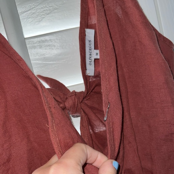 Olivaceous Rustic Ruffle Romper (Size: Medium) - Picture 4 of 8